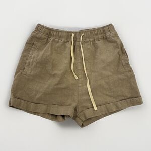 Rusty Linen Shorts Womens Size XS Beach Minimalist Khaki Tan Neutral Summer